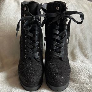 Black Sparkly Booties